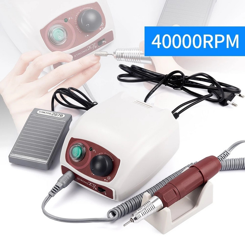 Erős 210 207B 35K Control 40000RPM 65W nagy sebességű elektromos manikűrfúró körömfúró géphez Polírozó manikűr szerszámok