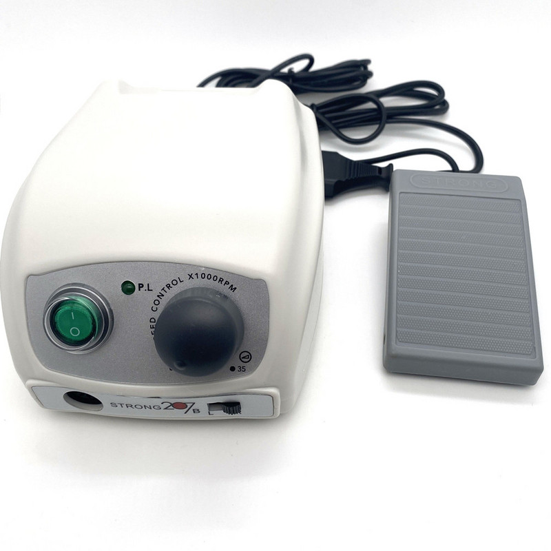 Mikromotor Erős 207b Vezérlődoboz Elektromos Körömfúró Polírozógép Manikűr körömfúró Erős 210 35000 RPM 120II Kézidarab