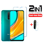 Προστατευτικό οθόνης για Xiaomi Redmi 9C NFC 9A 9T Global 2in1 Tempered Glass φακός κάμερας Προστατευτικό φιλμ σε γυαλί Redmi 9 9C NFC 9A