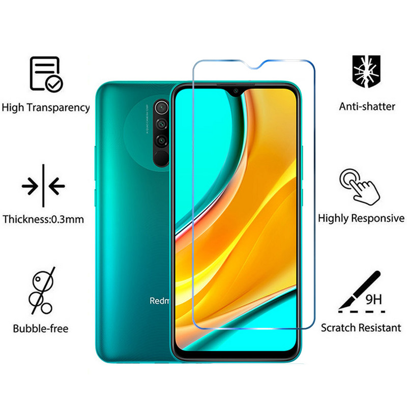 Προστατευτικό οθόνης για Xiaomi Redmi 9C NFC 9A 9T Global 2in1 Tempered Glass φακός κάμερας Προστατευτικό φιλμ σε γυαλί Redmi 9 9C NFC 9A