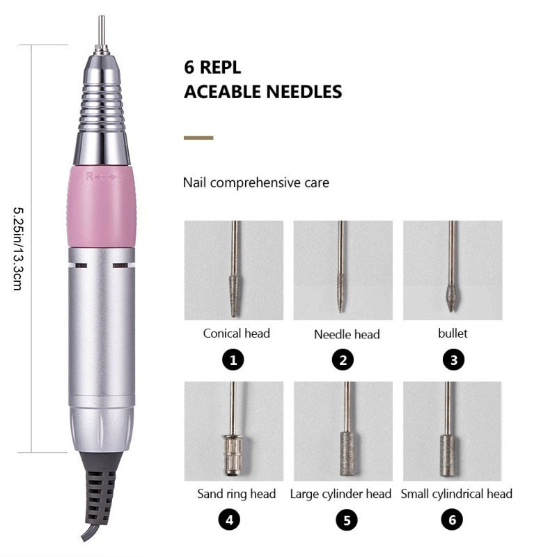 Noul aparat de găurit electric pentru unghii, 35000 rpm, mașină de manichiură, pentru manichiură, pedichiură, instrumente pentru pile de unghii, truse de găurit, truse de instrumente