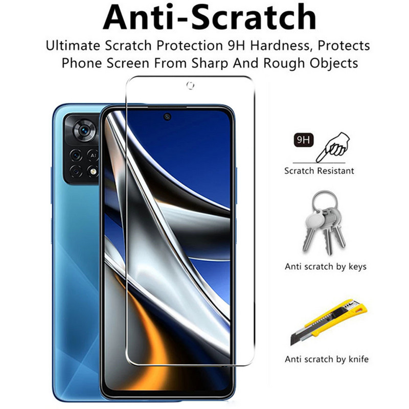 Προστατευτικό οθόνης για Xiaomi Poco X4 Pro 2 σε 1 Tempered Glass Φιλμ φακού κάμερας Προστατευτικό γυαλί σε γυαλί Xiaomi Poco X4 5G Pro