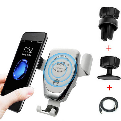 30W Qi bežični brzi punjač Otvor za ventilaciju u automobilu Držač za mobitel Stalak za punjenje za IPhone 14 13 12 11 Pro Max Xiaomi Samsung