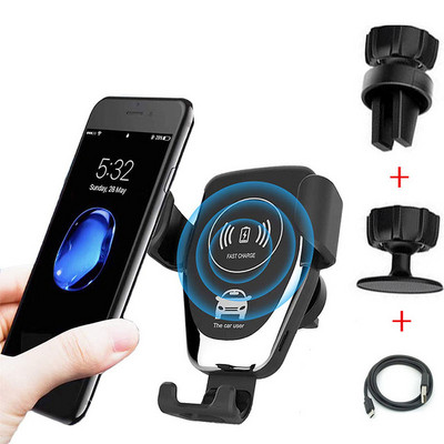 30W Qi bežični brzi punjač Otvor za ventilaciju u automobilu Držač za mobitel Stalak za punjenje za IPhone 14 13 12 11 Pro Max Xiaomi Samsung