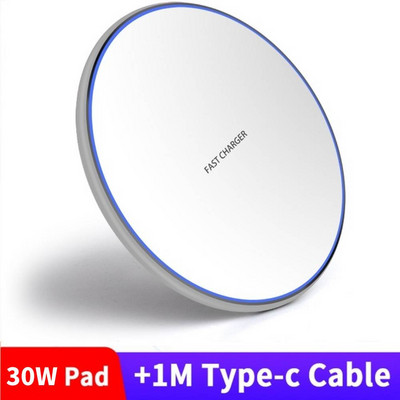 30 W belaidžio įkroviklio padėklas, skirtas iPhone 14 13 12 11 Pro Max Samsung S22 Xiaomi 13 telefono įkroviklis, indukcinis greito įkrovimo dokas