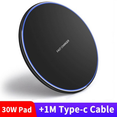 30 W belaidžio įkroviklio padėklas, skirtas iPhone 14 13 12 11 Pro Max Samsung S22 Xiaomi 13 telefono įkroviklis, indukcinis greito įkrovimo dokas