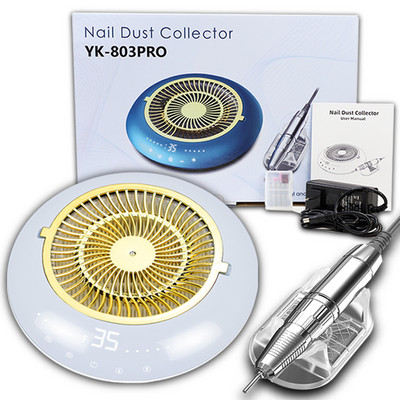 Mașină electrică de găurit unghii 35000 RPM pentru unghii cu gel acrilic cu colector de praf pentru unghii Filtru înlocuibil Salon de unghii profesional