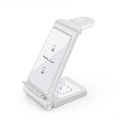 3 u 1 stalak za bežični punjač od 15 W za Apple Watch 8 7 6 5 AirPods Pro iPhone 14 13 12 11 XR X 8 Indukcijska stanica za brzo punjenje