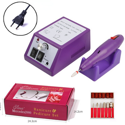 Mașină de găurit pentru unghii Mașină electrică de manichiură 20000 RPM Pilă de unghii cu freze Burghie Mașină pentru pedichiură Unelte pentru unghii
