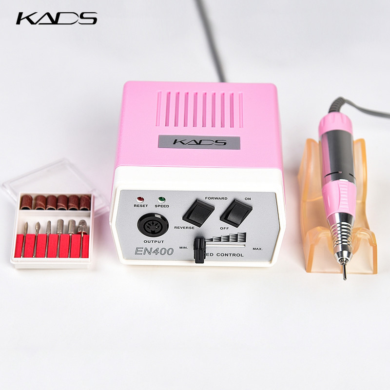 KADS készülék manikűr géphez elektromos körömfúró 35000/30000 RPM Rózsaszín fekete maró készletek Profession Köröm Szalon