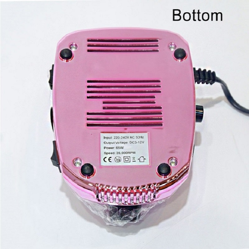 Professzionális körömfúró gép elektromos polírozó Lcd digitális kijelző 35000rpm körömszalon csiszoló pedikűr fúrófejkészlet