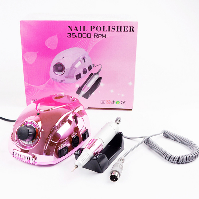 Professzionális körömfúró gép elektromos polírozó Lcd digitális kijelző 35000rpm körömszalon csiszoló pedikűr fúrófejkészlet