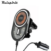 Magsafe držač za auto, bežični punjači u automobilu, punjač za iPhone 14 Plus 13 12 Pro Max, magnetsko postolje za punjenje telefona, 15 W Qi