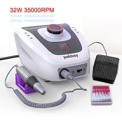 Pro 35000RPM Електрическа машина за бормашина за нокти Диамантена пила за нокти Бормашина Машина за рязане на маникюр и педикюр Свредла за лакове Инструменти