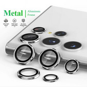 Metalni prsten od legure, kaljeno staklo za Samsung Galaxy S22 Ultra Zaštitna folija za objektiv fotoaparata Film za Samsung S22 ultra dodatna oprema