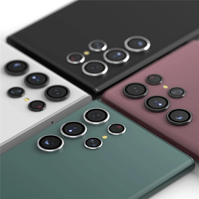 Metalni prsten od legure, kaljeno staklo za Samsung Galaxy S22 Ultra Zaštitna folija za objektiv fotoaparata Film za Samsung S22 ultra dodatna oprema