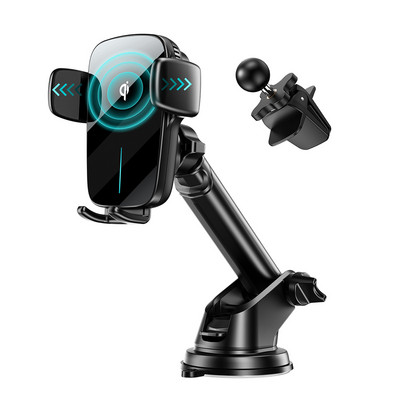 ACEFAST bežični punjač za automobil 15W Qi brzo punjenje, automatsko poravnavanje i automatsko stezanje, punjač za telefon, nadzorna ploča, ventilacijski otvor, držač vjetrobranskog stakla