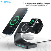 ALDNOAH 4 u 1 bežični punjač Dock Station za iPhone 12 11 XS XR X 8 telefone 15W brzo punjenje za Apple Watch AirPods Pro