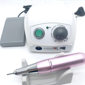 STRONG 207B Silver 65w Control Box 35000rpm 120II Handle Electric Nail Drill Polish Machine Manicure Nail Drill Drill