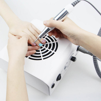 80W 2-IN-1 Nail Drill & Nail Dust Collector Manicure With Power Fan Mill Cutter Machine For Manicure Nail Pedicure File