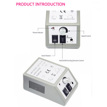 80W 2-IN-1 Nail Drill & Nail Dust Collector Manicure With Power Fan Mill Cutter Machine For Manicure Nail Pedicure File