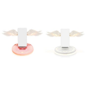 Universal LED Qi Wireless Charge Dock 10W Angel Wing Fast Wireless Charger for Cellphone Pro X XR 8 Plus Mobile Phone X6HA