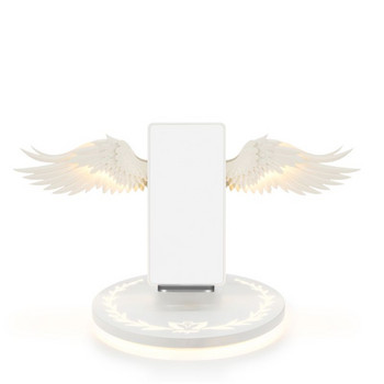 Universal LED Qi Wireless Charge Dock 10W Angel Wing Fast Wireless Charger for Cellphone Pro X XR 8 Plus Mobile Phone X6HA