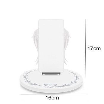 Universal LED Qi Wireless Charge Dock 10W Angel Wing Fast Wireless Charger for Cellphone Pro X XR 8 Plus Mobile Phone X6HA