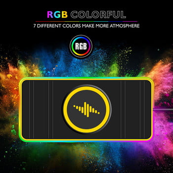 Ασύρματο φορτιστή αυτοκινήτου 15W Mat RGB 7 φώτα Αντιολισθητικό μαξιλαράκι για iPhone 14 13 12 Pro Max Samsung Car Fast Charging Phone Chargers