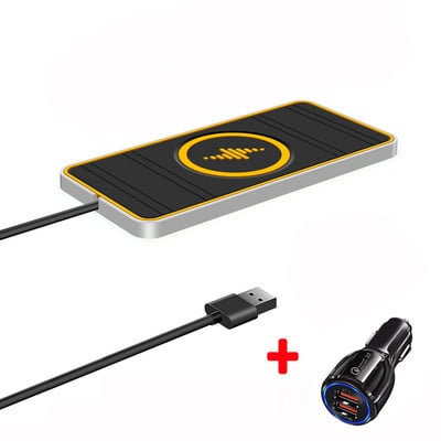 15 W auto juhtmevaba laadija matt RGB 7 tuled, libisemiskindel alus iPhone 14 13 12 Pro Max jaoks Samsungi auto kiirlaadimise telefonilaadijad