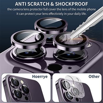 Για IPhone 14 Pro Max Glass Diamond Glitter Metal Protector Camera for IPhone 14 Pro Max Back Lens Camera Protector Glass