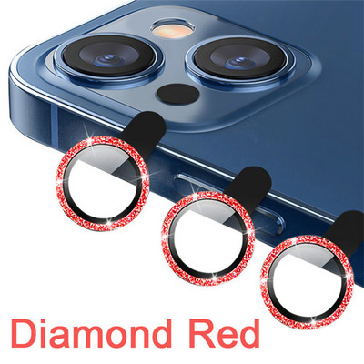 IPhone 14 Pro Max Glass Diamond Glitter Metal Camera Protector for IPhone 14 Pro Max Back Lens Camera Protector Glass