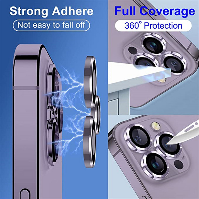 „IPhone 14 Pro Max Glass Diamond Glitter Metal Camera Protector for IPhone 14 Pro Max Back Lens Camera Protector Glass“