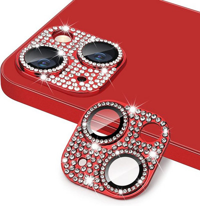 Bling Glitter Diamond kaamerakaitse iPhone 14 13 12 11 Pro Max Mini 14 Plus karastatud klaasist metallist kaamera objektiivi korpuse kate