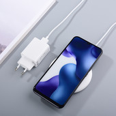 Bezdrôtová nabíjačka Xiaomi 18W Qi pre Mi 11 10 9 Pro pre iPhone 11 12 X XR XS Max 8 Rýchlonabíjacia podložka s adaptérom EU, kábel typu C