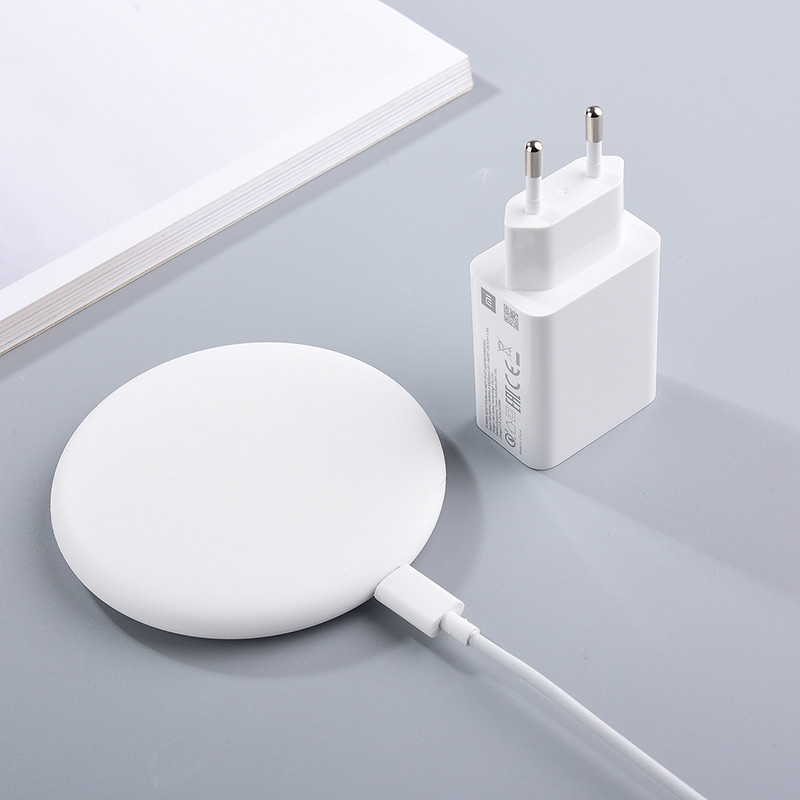 Bezdrôtová nabíjačka Xiaomi 18W Qi pre Mi 11 10 9 Pro pre iPhone 11 12 X XR XS Max 8 Rýchlonabíjacia podložka s adaptérom EU, kábel typu C