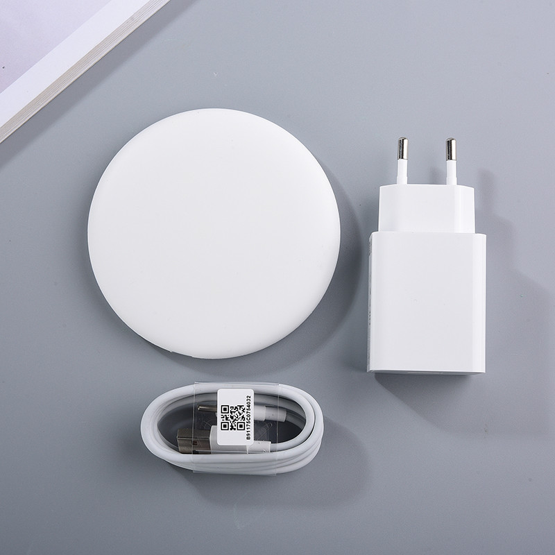 Bezdrôtová nabíjačka Xiaomi 18W Qi pre Mi 11 10 9 Pro pre iPhone 11 12 X XR XS Max 8 Rýchlonabíjacia podložka s adaptérom EU, kábel typu C