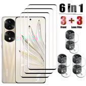 Για Honor 70 Pro Plus Tempered Glass 6 in1 Camera Lens Cristal templado Screen Protector For Honor 70 Pro Plus Protective Glass