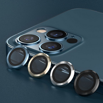 Για iPhone 14 13 12 Pro Max Camera Lens Protector Camera Metal Ring Glass for iPhone 12 13 Mini 11 14 Pro Max Protective Cover