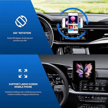 Qi Car Wireless Charger 15W Auto Clamping Phone βάσεις στήριξης για Samsung Galaxy Fold2 Fold3 iPhone 13 Xiaomi Huawei Mate X