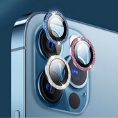 IPhone 14 13 12 11 Pro Max Diamond Glitter Metal Camera Protector for IPhone 14 Max 12 13 Mini Lnes kameras aizsargstikls