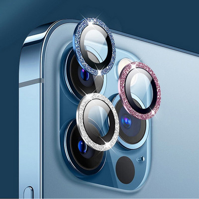 IPhone 14 13 12 11 Pro Max Diamond Glitter metallist kaamerakaitse IPhone 14 Max 12 13 Mini Lnes kaamera kaitseklaasile