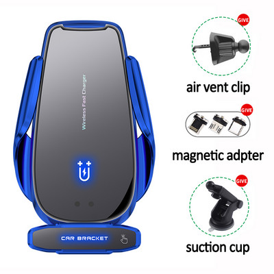 30W bežični punjač za automobil, magnetni držač za auto s automatskim stezanjem za brzo punjenje za iPhone 13 12 Pro Max 11 mobilni telefon