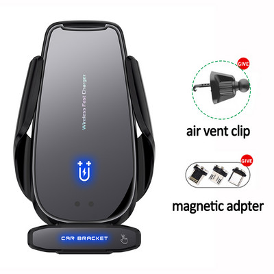 30W bežični punjač za automobil, magnetni držač za auto s automatskim stezanjem za brzo punjenje za iPhone 13 12 Pro Max 11 mobilni telefon