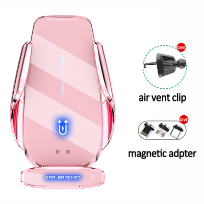 30W bežični punjač za automobil, magnetni držač za auto s automatskim stezanjem za brzo punjenje za iPhone 13 12 Pro Max 11 mobilni telefon