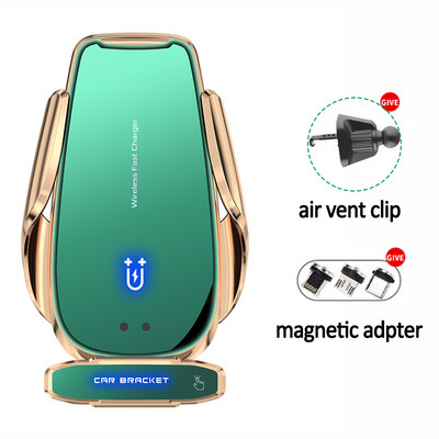 30W bežični punjač za automobil, magnetni držač za auto s automatskim stezanjem za brzo punjenje za iPhone 13 12 Pro Max 11 mobilni telefon