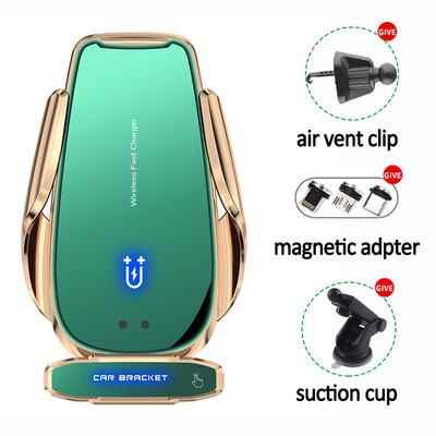 30W bežični punjač za automobil, magnetni držač za auto s automatskim stezanjem za brzo punjenje za iPhone 13 12 Pro Max 11 mobilni telefon