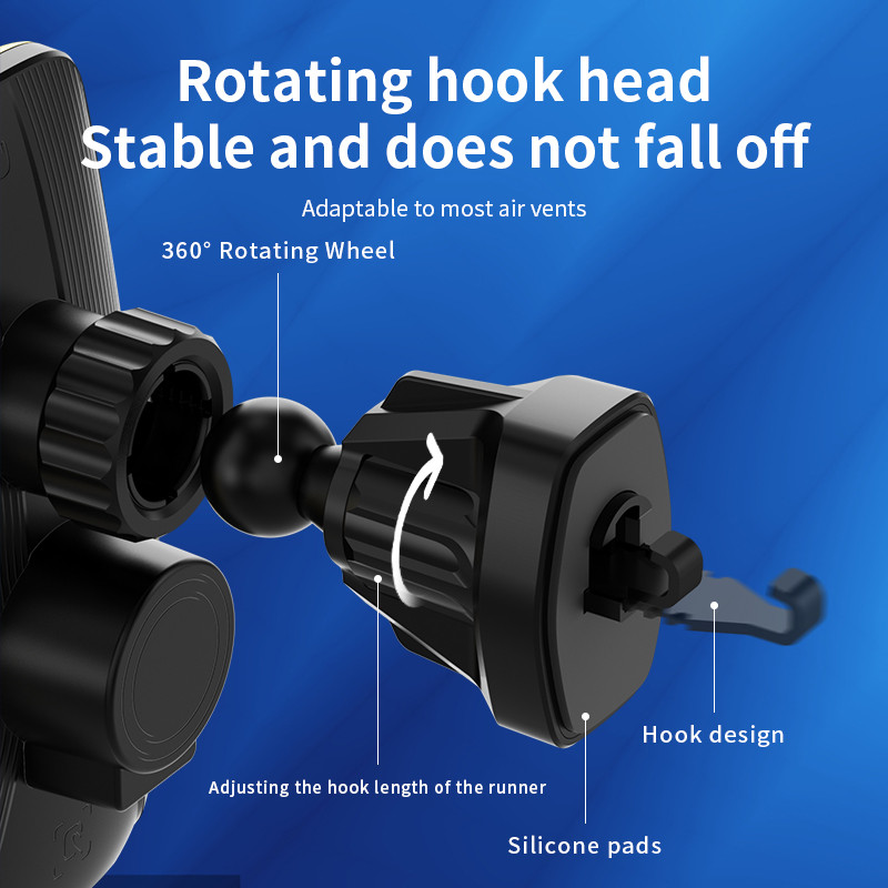 30W bežični punjač za automobil, magnetni držač za auto s automatskim stezanjem za brzo punjenje za iPhone 13 12 Pro Max 11 mobilni telefon