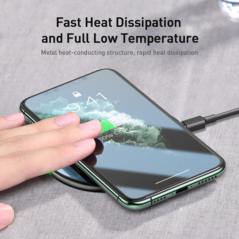 Bezdrôtová nabíjačka Baseus 15W Qi pre iPhone 13 12 Pro Max Xs, indukčná rýchla bezdrôtová nabíjacia podložka pre Samsung Xiaomi Mi 10 Huawei