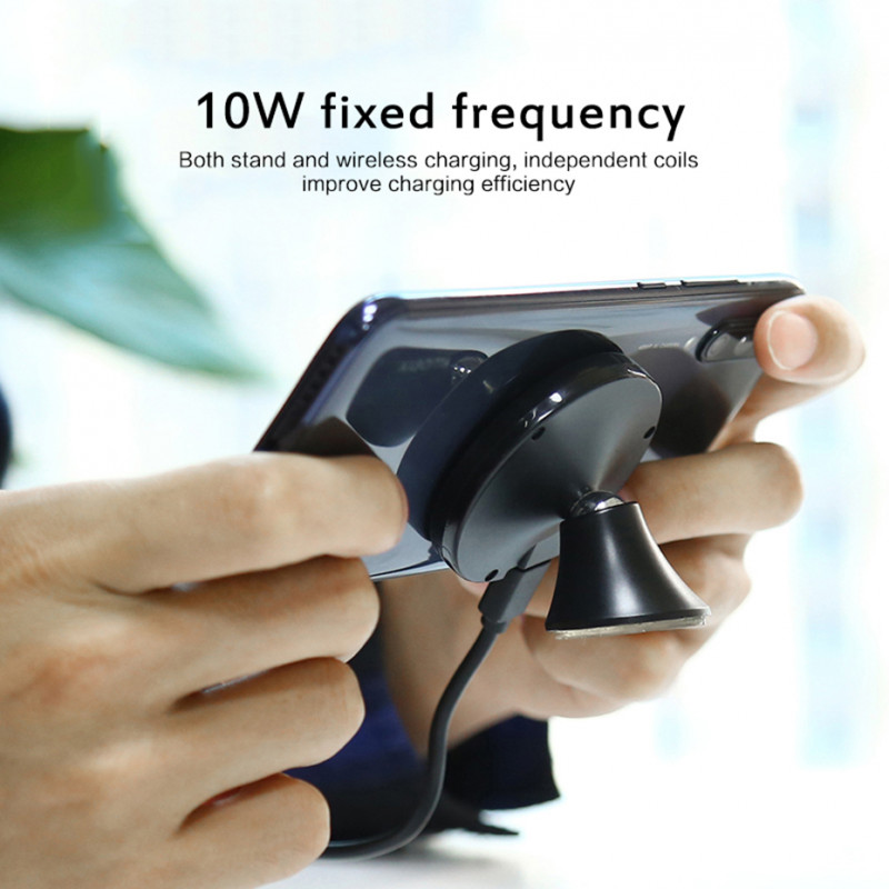 10 W vezeték nélküli töltő autós telefontartó iPhone 12 Pro Max Airpodokhoz Samsung telefontartó autós telefon navigációs töltőállványhoz